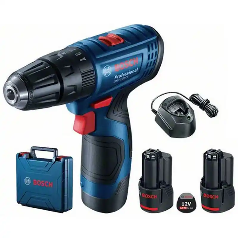 BOSCH GSB 120-LI PROFESSIONAL Akku-Schlagbohrschrauber 2x 12V 2.0Ah, 06019G8100 Heißes Angebot