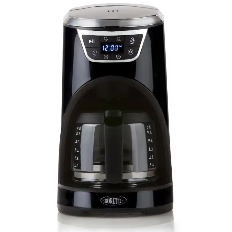 Boretti Eleganter Kaffeeautomat mit Aromakontrolle 1000 W, schwarz B410 Finale Aktion