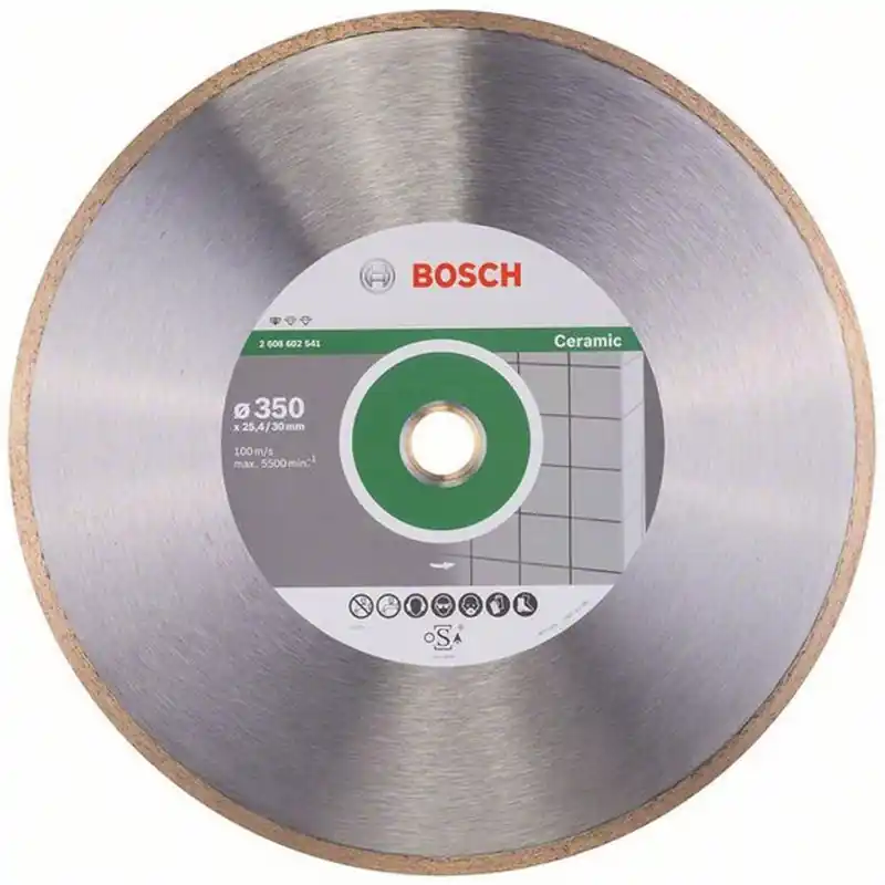Nur Heute BOSCH Diamanttrennscheibe Standard for Ceramic, 350 x 30+25,40 x 2 x 7 mm 2608602541
