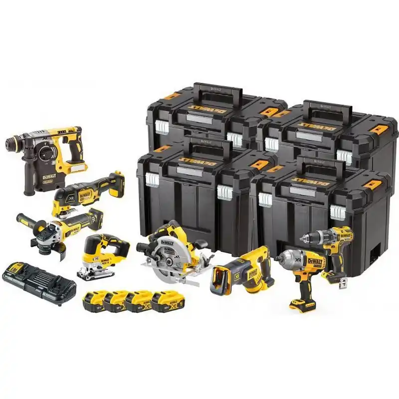 DeWALT DCK865P4T-QW Akku-Kombopack , Schlagbohrschrauber XR (18V/4 x 5,0Ah) TSTAK Markenprodukt