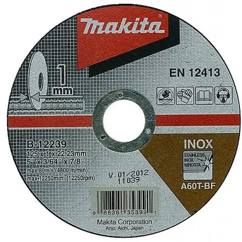 Makita B-12239 Trennscheibe 125x1x22,23mm Inox (1 Stück) new E-03040 Abverkauf