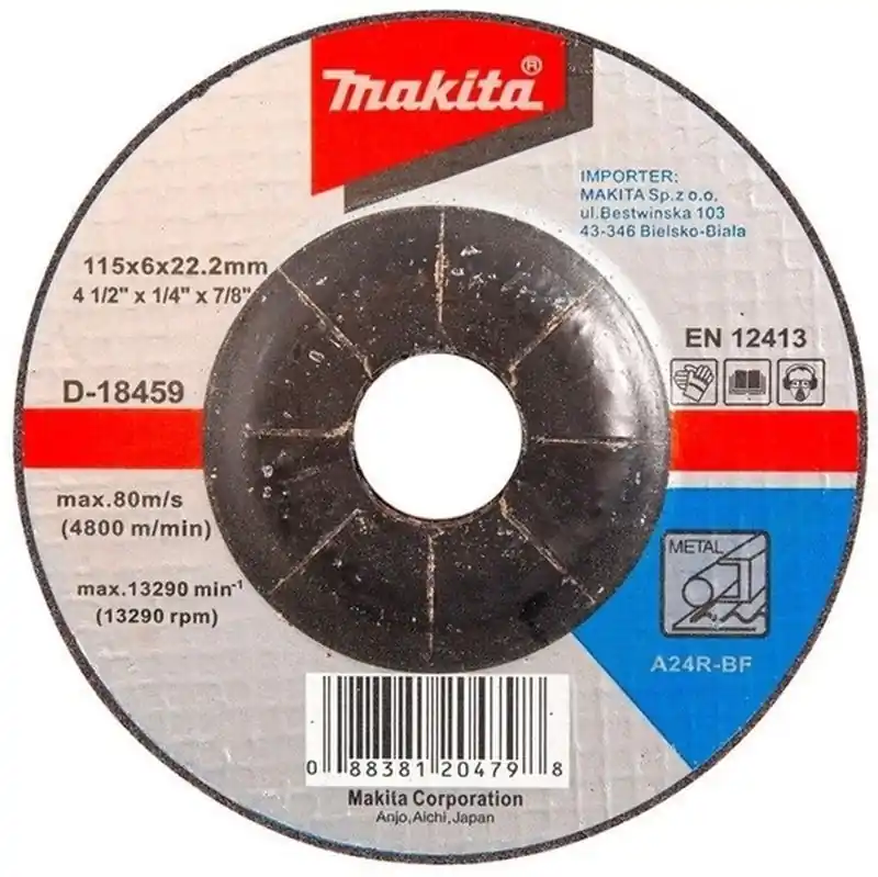 Makita D-18459 Schruppscheibe 115x6x22mm Metall (1 Stück) Preisreduziert