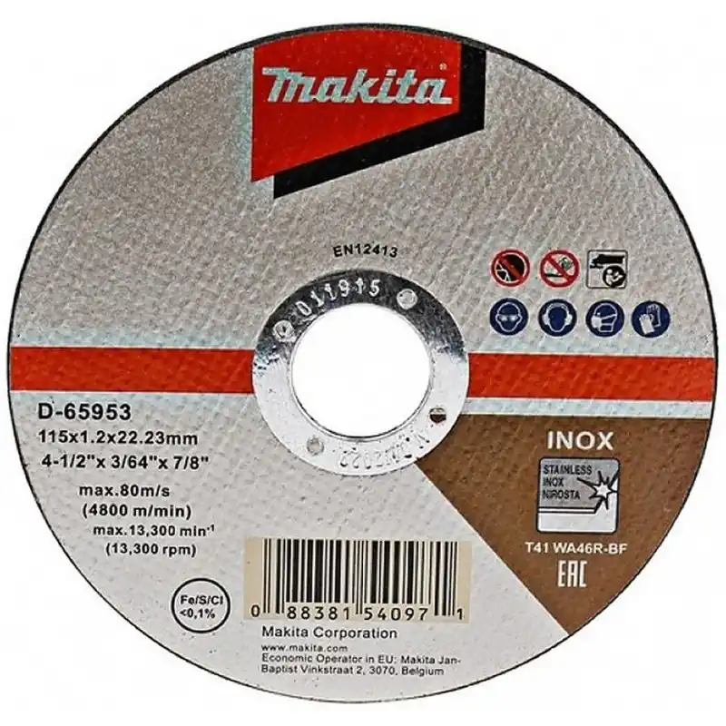 Preis Gesenkt Makita D-65953 Trennscheibe 115x1,2x22mm Inox (1 Stück)