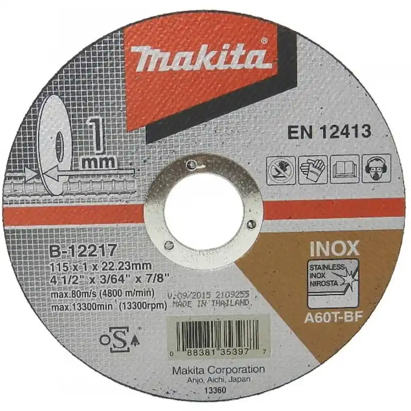 Makita B-12217 Trennscheibe 115x1x22mm Inox (1 Stück) Jetzt Bestellen