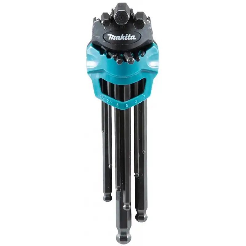Makita B-65894 Innensechskantschlüssel-Set 9-tlg. 1,5/2/2/5/3/4/5/6/8/10mm Zertifiziert
