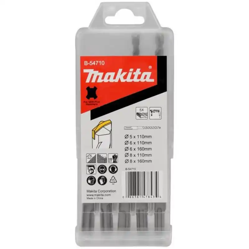 Neue Ware Makita B-54710 SDS-Plus Bohrer-Set 5-tlg.