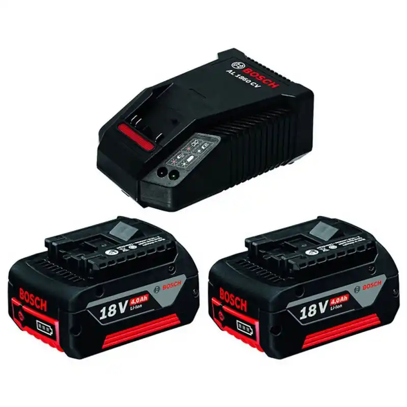 Markenware BOSCH Starter-Set 2× GBA 18V 4.0Ah + AL 1860 CV 1600A002F8
