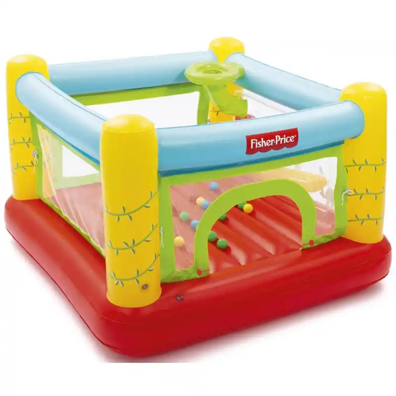 Schneller Versand BESTWAY Fisher-Price Hüpfburg, 175 x 173 x 114 cm 93542
