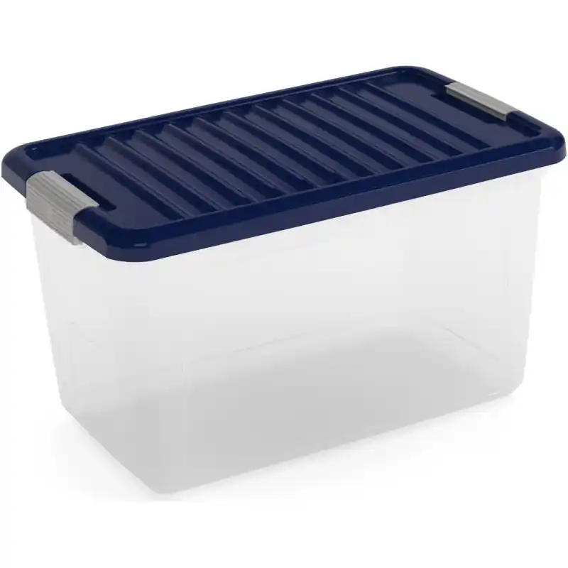 Saisonangebot KIS W BOX M 30L 49x30x29cm Transparent/Indigo blau
