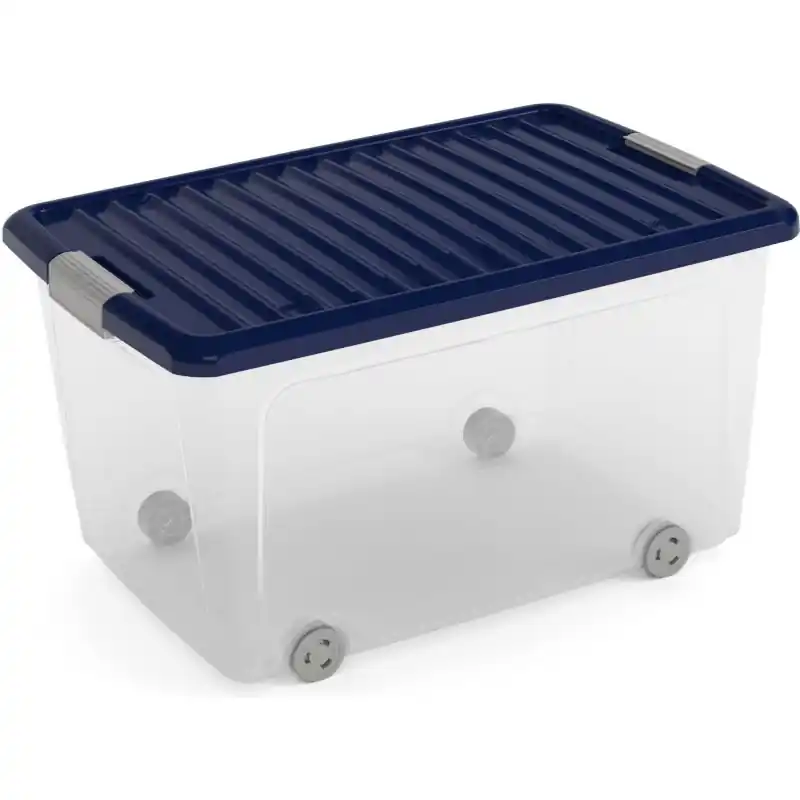 KIS W BOX L 50L 59x39x32cm Transparent/Indigo blau Markenprodukt
