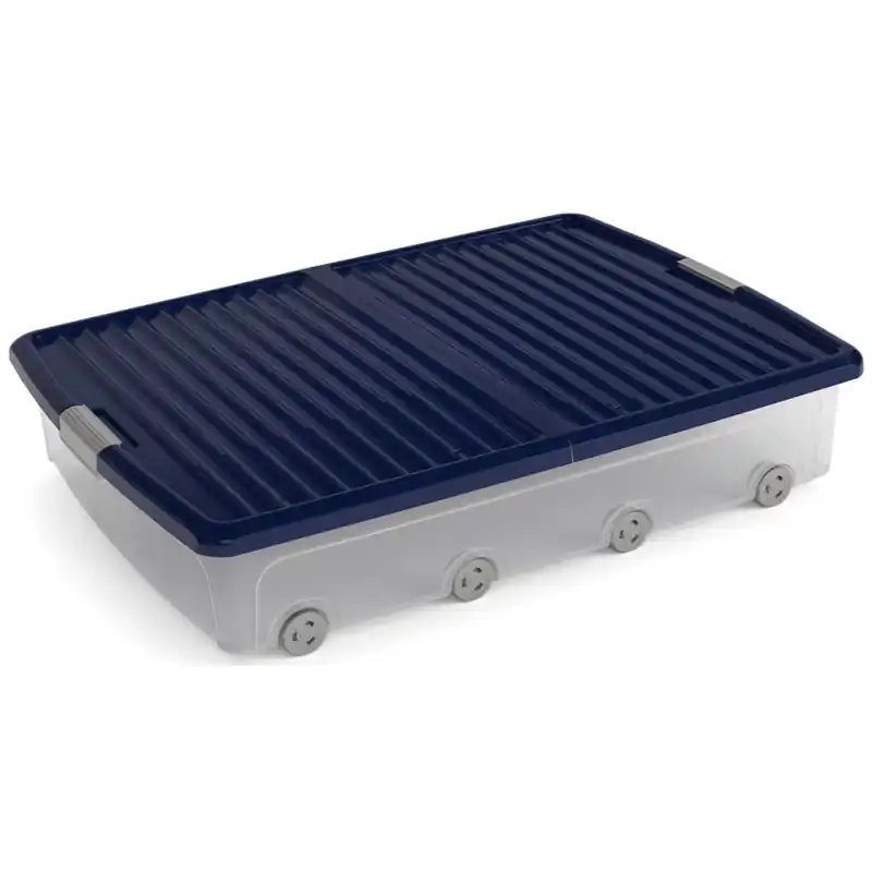 KIS W BOX UNDERBED XL 55L 79x58x16,5cm Transparent/Indigo blau Sichere Zahlung