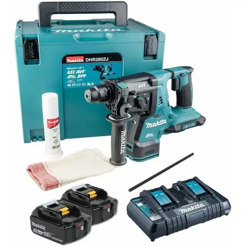 Schneller Versand Makita DHR280PT2J Akku-Kombihammer 2,8J, Li-ion LXT (2x5,0Ah/18V) Makpac