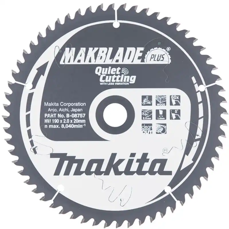 Makita B-08757 Sägeblatt Makblade Plus 190x20mm 60Z Beliebt