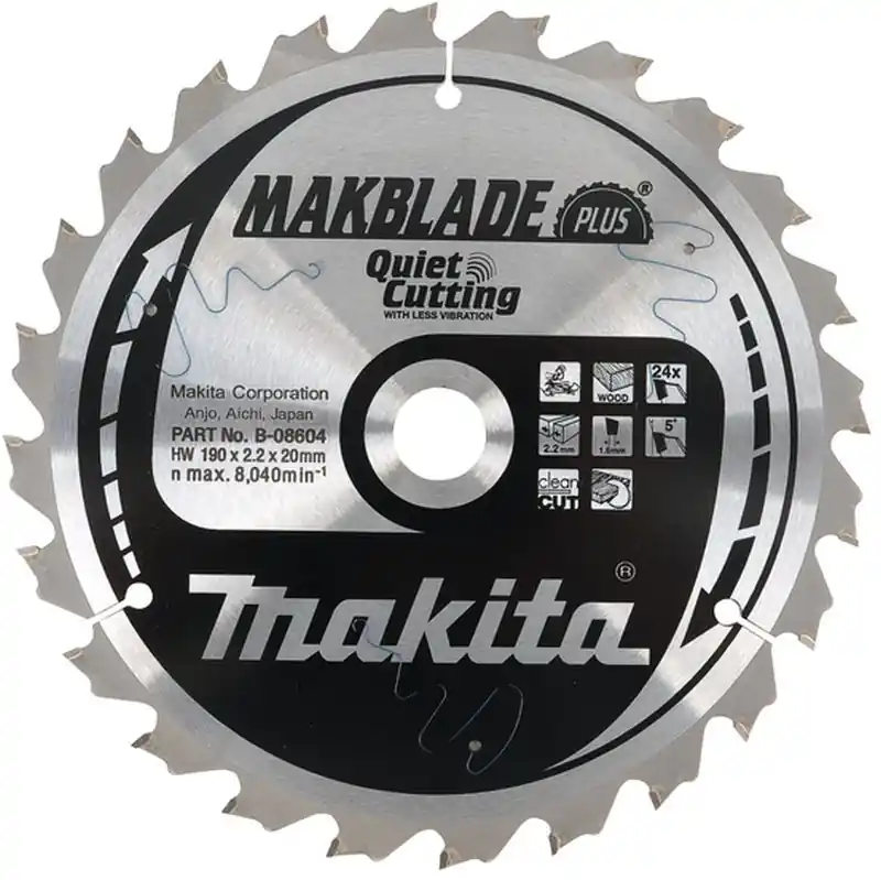 Neue Ware Makita B-08604 Sägeblatt Makblade Plus 190x20mm 24Z