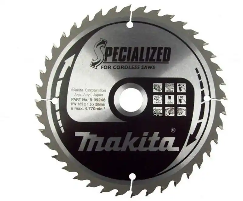 Makita B-09248 spezialisiertes Säge Blatt 165 x 20 mm 40 Z =new B-32960 Online Kaufen