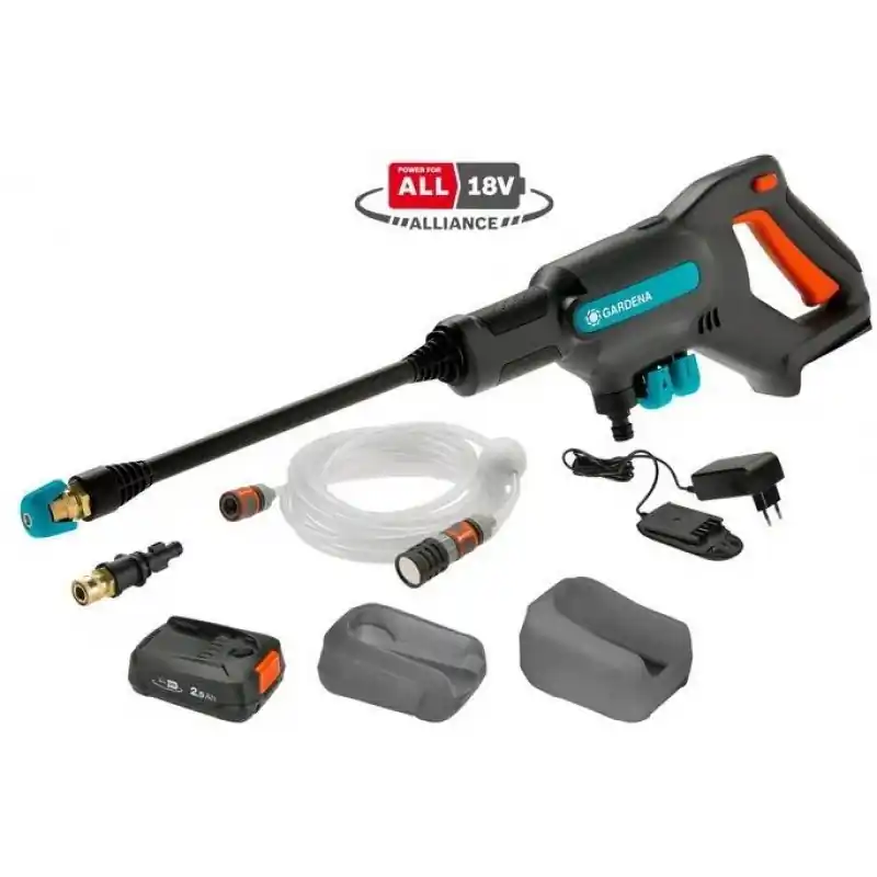 Sale Gardena AquaClean 24/18V P4A Akku-Mitteldruckreiniger, Ready-To-Use Set (1x2,5Ah) 14800-20