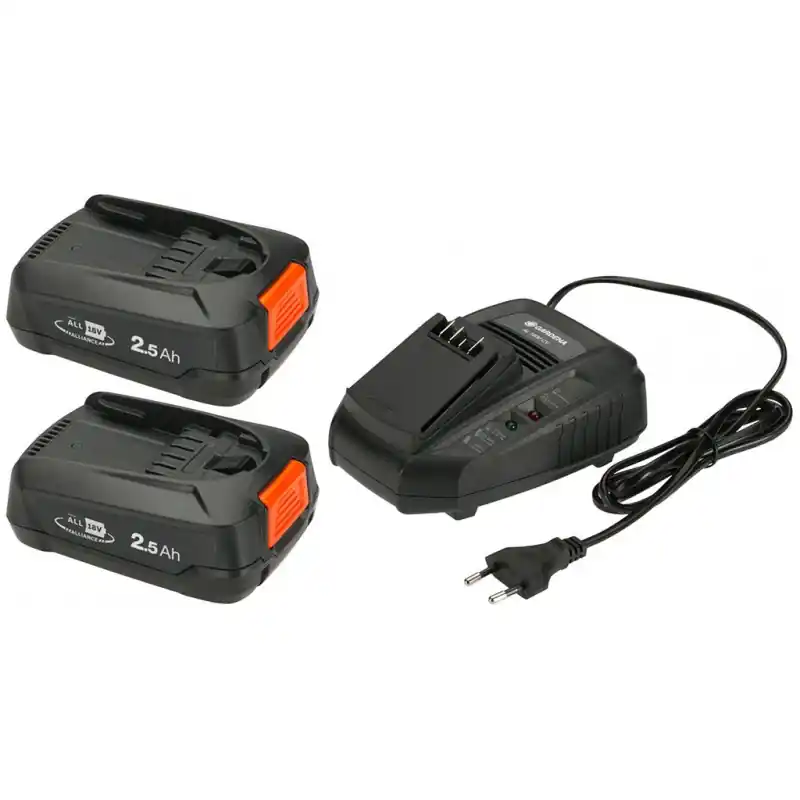 Gardena Starter-Kit P4A 2x PBA 18V/45 + AL 1830 CV (2x2,5 Ah/18V) 14907-20 Preisknaller