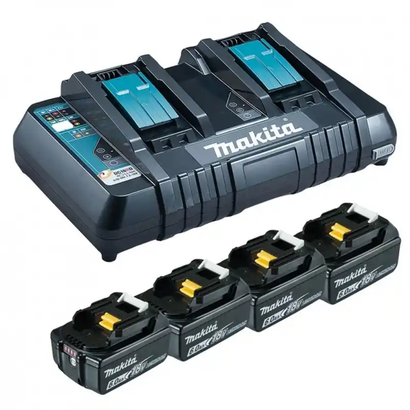 Makita 199485-6 Power Source Kit Li-ion LXT 18V 4xBL1860B + DC18RD/karton Sonderaktion
