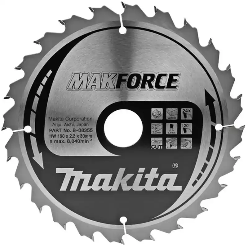 Finale Aktion Makita B-08355 Makforce Kreissägeblatt 190x30mm 24 Zähne