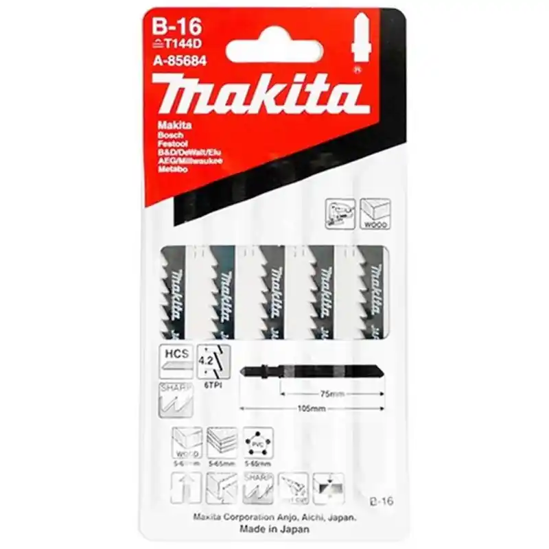 Knallerangebot Makita A-85684 Stichsägeblatt 75mm, B-16 5St.