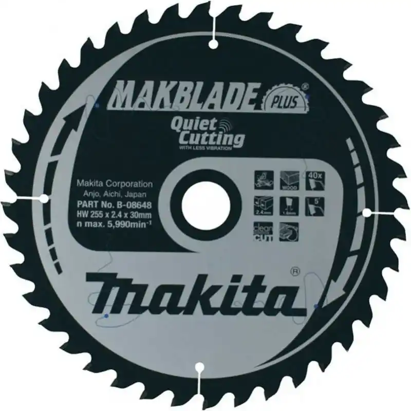 Makita B-08648 Zahnscheibe für Holz Durchmesser 255x30mm 40 Z Meistverkauft