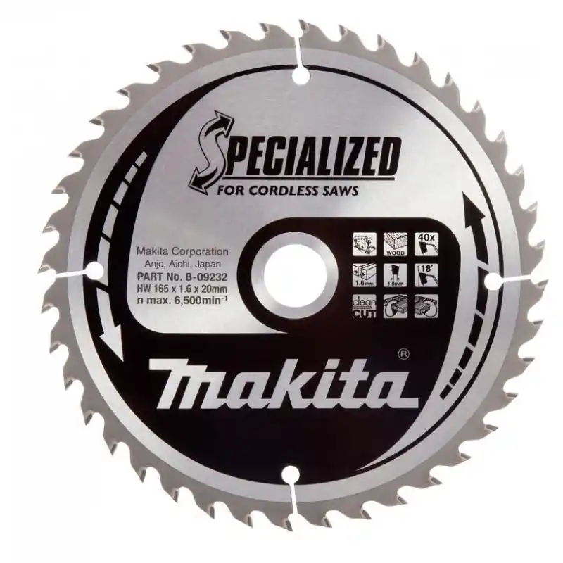 Makita B-09232 Kreissägeblatt für Akku-Handkreissägen 165x20 40Z Markenware