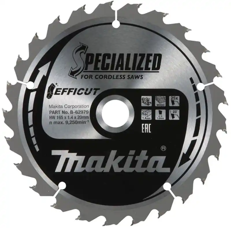 Makita B-62985 Efficut Kreissägeblatt 165x20mm 25Z=old B-62979 Angebot