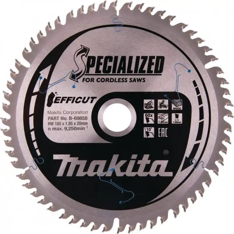 Makita B-69858 Efficut Kreissägeblatt 165x20mm 60Z Solange Der Vorrat Reicht