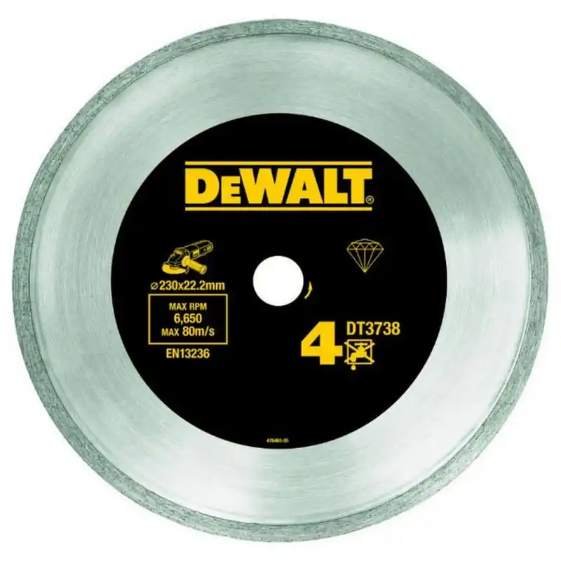 Geprüft DeWALT DT3738-XJ Diamanttrennscheibe 230 x 22,2 mm trocken gesintert für Fliesen