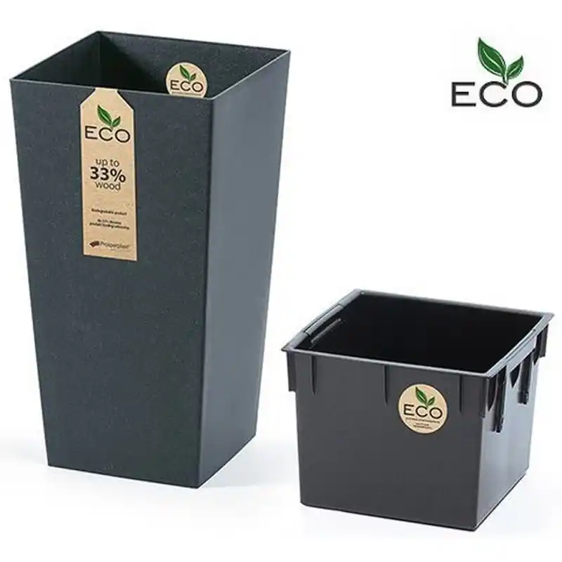 Prosperplast URBI SQUARE ECO Blumentopf 19,5cm, anthrazit DURS200W-S433 Echt