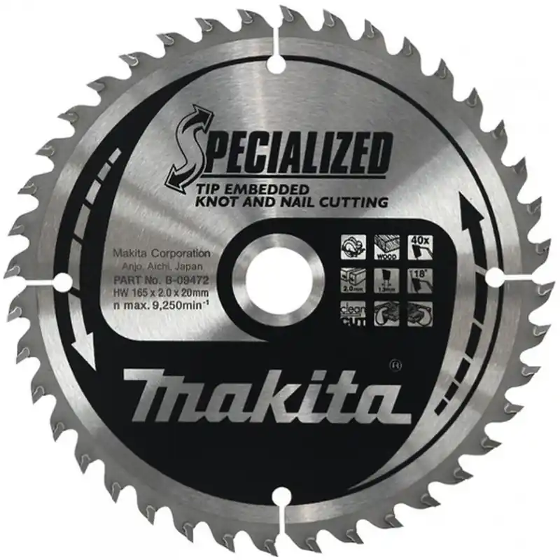 Makita B-09472 HM-Sägeblatt 165x20mm 40Z Kracherpreis