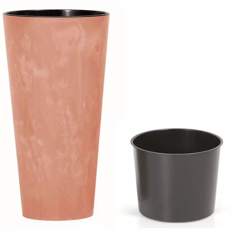 Prosperplast TUBUS SLIM BETON Effect Blumentopf 15cm, 3,3l, terrakotta DTUS150E Echt