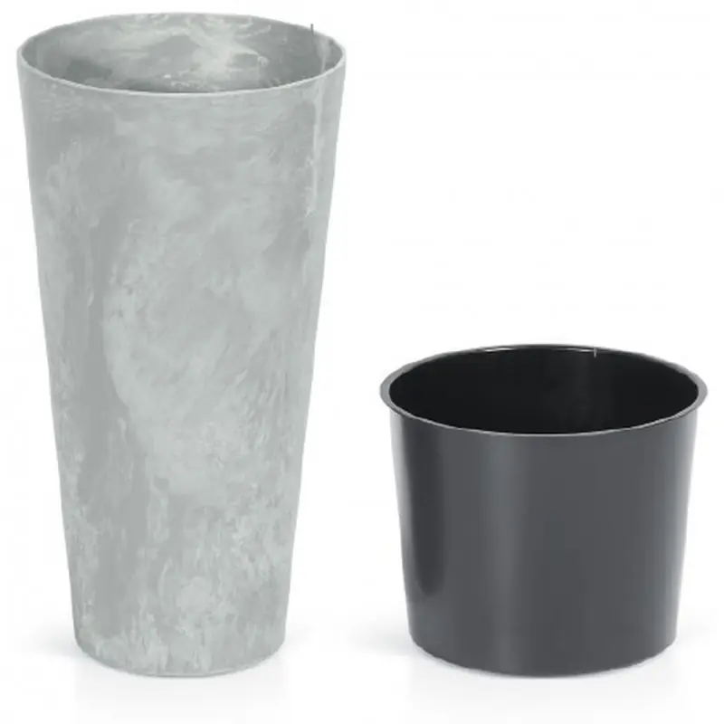 Prosperplast TUBUS SLIM BETON Effect Blumentopf 15cm, 3,3l, Beton DTUS150E Begrenztes Angebot