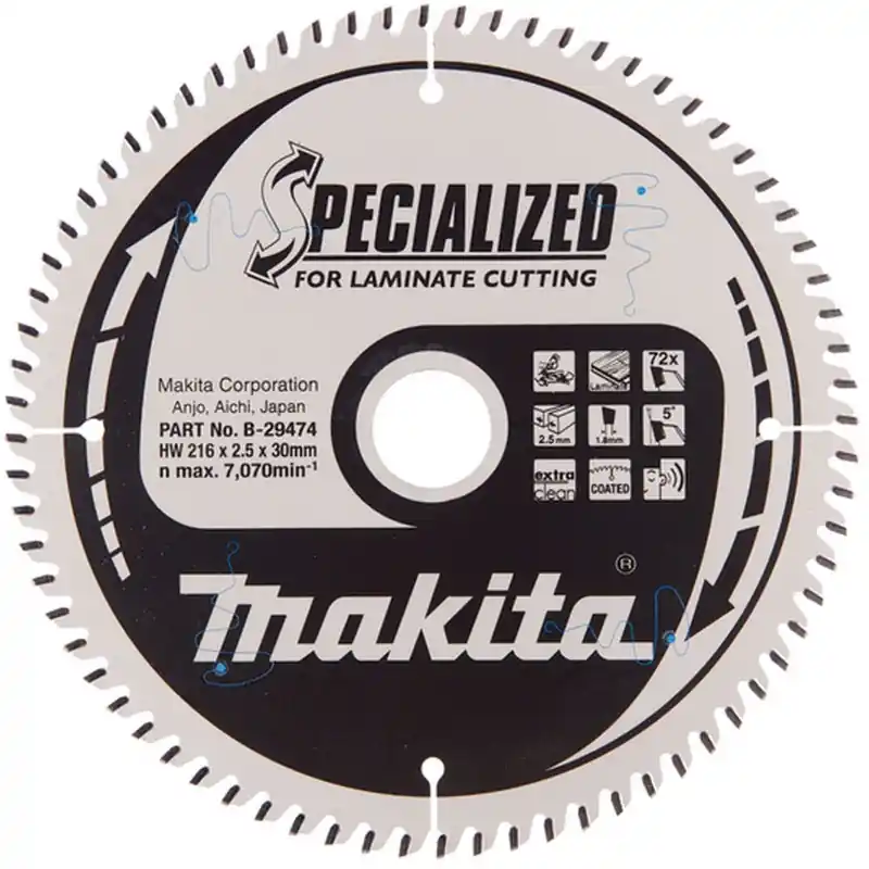 Markenprodukt Makita B-29474 Kreissägeblatt, 216 x 30 mm, 72 Zähne