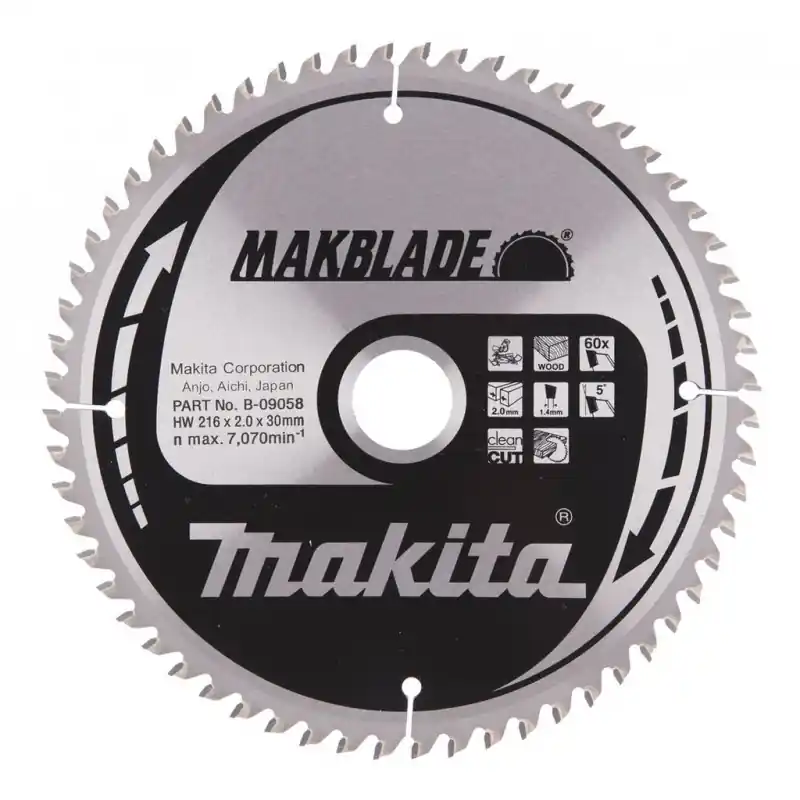 Makita B-09058 Kreissägeblatt, 216 x 30 mm, 60 Zähne Geprüft