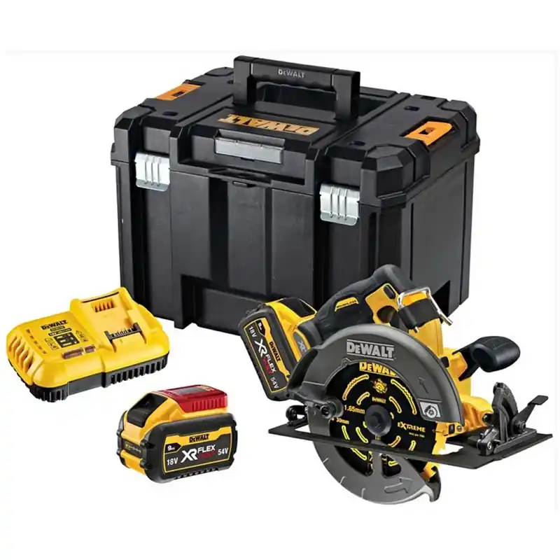Begrenztes Angebot DeWALT DCS578X2-QW Akku Kreissäge XR (190mm/54V/2x3,0Ah) box Tstak