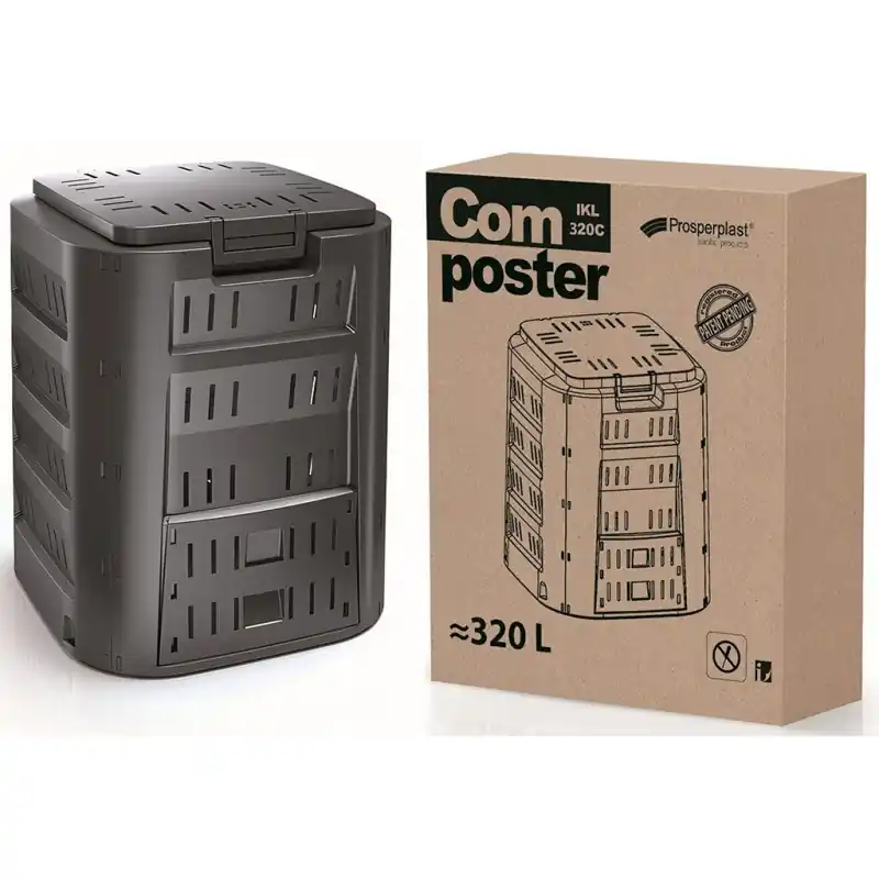 Knallerangebot Prosperplast COMPOGREEN Komposter 320L, schwarz IKST320C