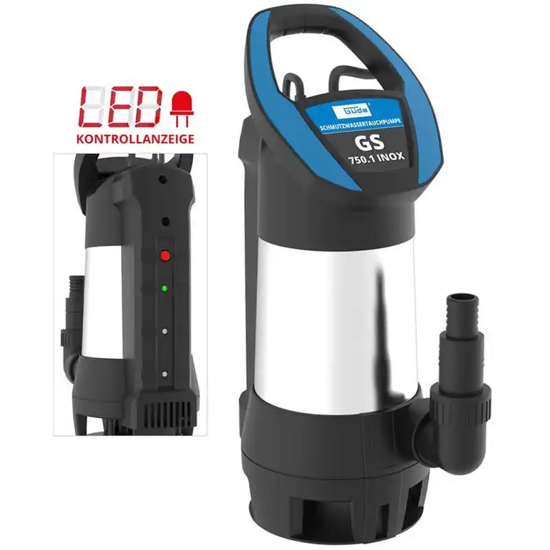 Direkt Vom Hersteller GÜDE Schmutzwasser Tauchpumpe Gartenpumpe Teichpumpe GS750.1 INOX 230V 10m Kabel 94679
