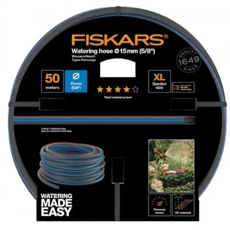 Expressversand FISKARS Wasserschlauch 50 m, 15 mm (5/8") Q4 1027099