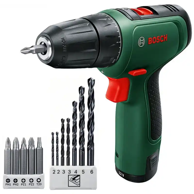 BOSCH EasyDrill 1200 Akku-Zweigang-Bohrschrauber (2x 1,5 Ah) 06039D3007 Markenware