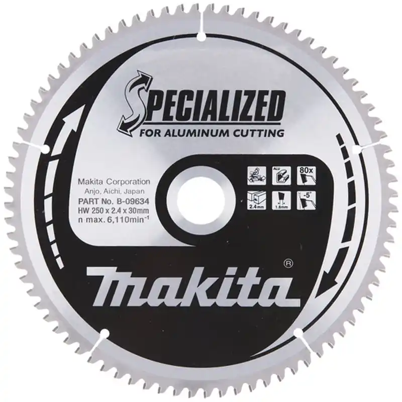 Makita B-09634 Kreissägeblatt für Aluminium 250x30mm Z80 Jetzt Bestellen