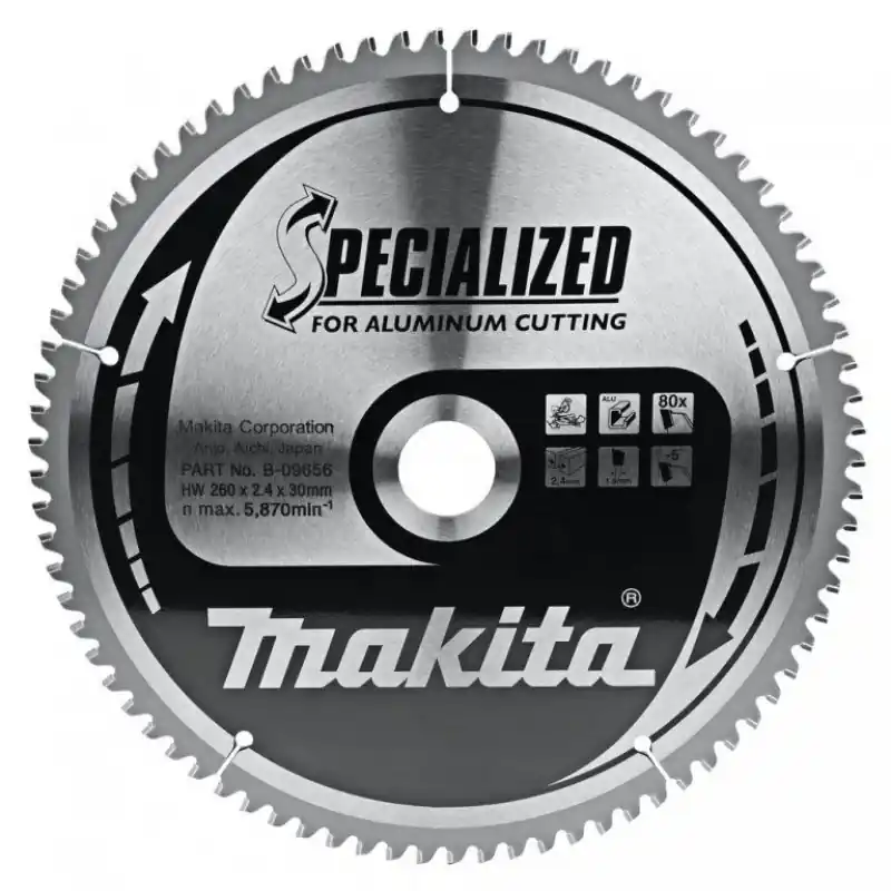 Neuheit Makita B-09656 Kreissägeblatt für Aluminium 260x30mm T80