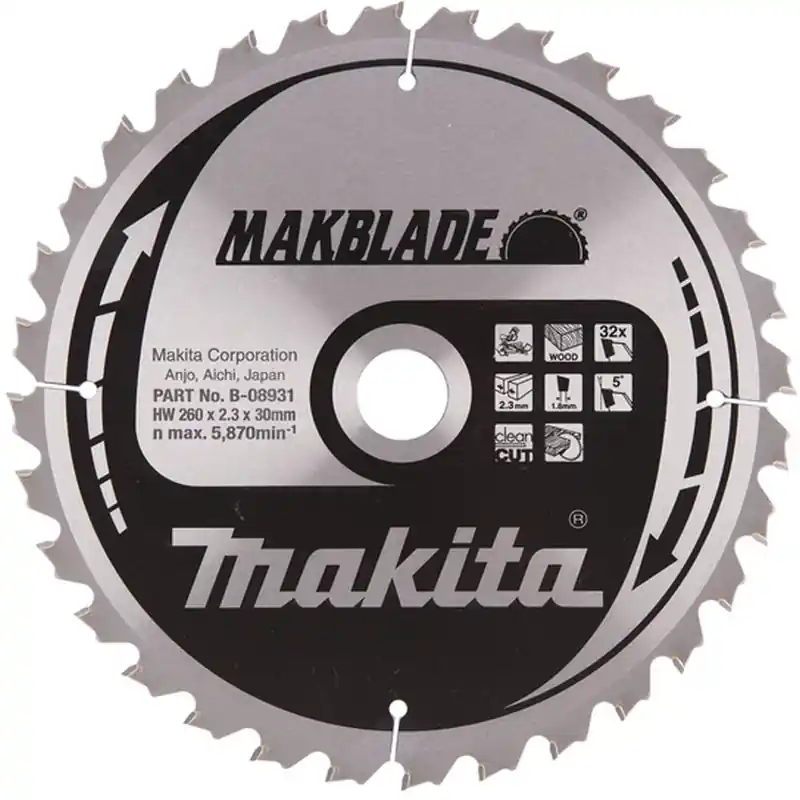 Mega-Angebot Makita B-08931 Kreissägeblatt 260x30mm 32Z