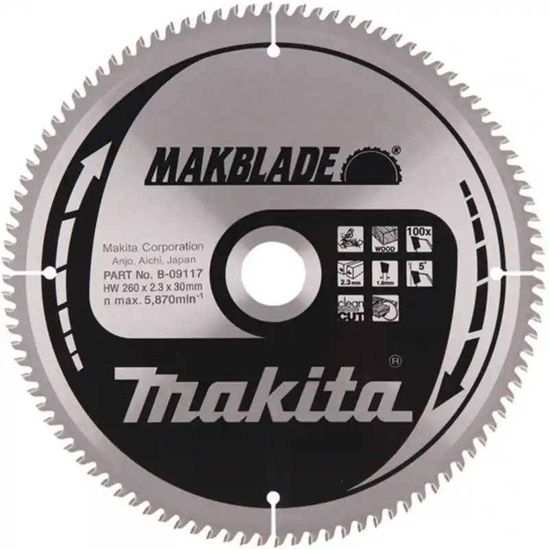 Makita B-09117 Kreissägeblatt 260x30mm 100Z Super-Preis