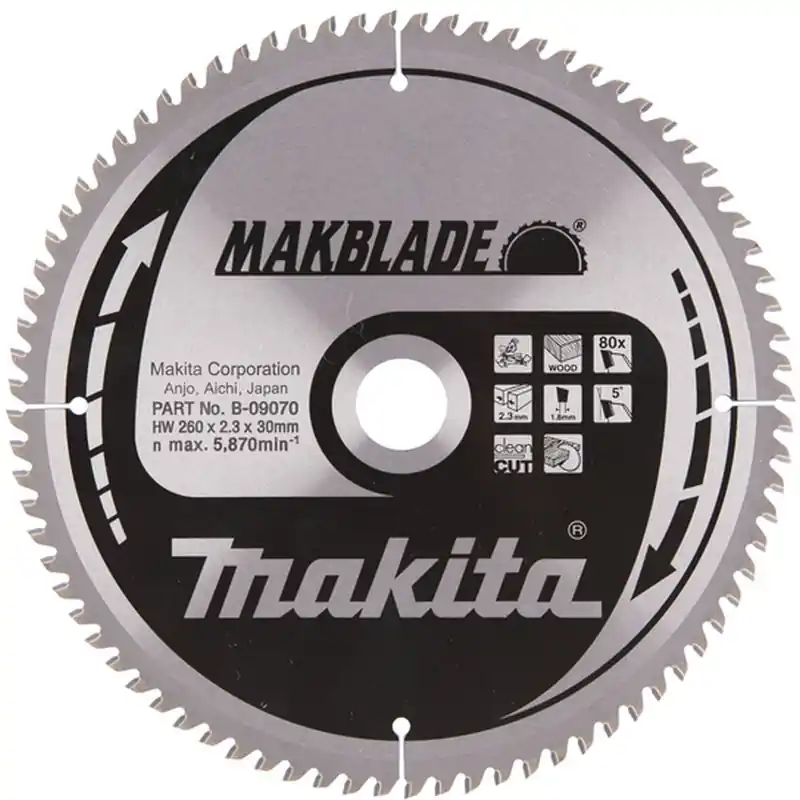 Letzte Chance Makita B-09070 Kreissägeblatt 260x30mm 80Z