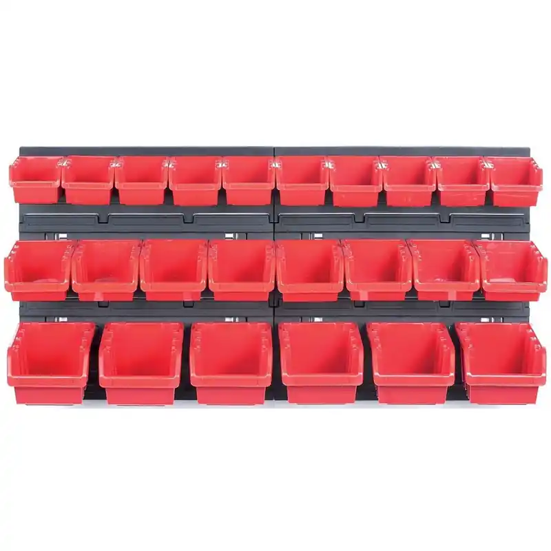 Kistenberg ORDERLINE 24 Set aus Werkstattbehältern und Wandhalterung, 80x16,5x40cm KOR2 Günstig