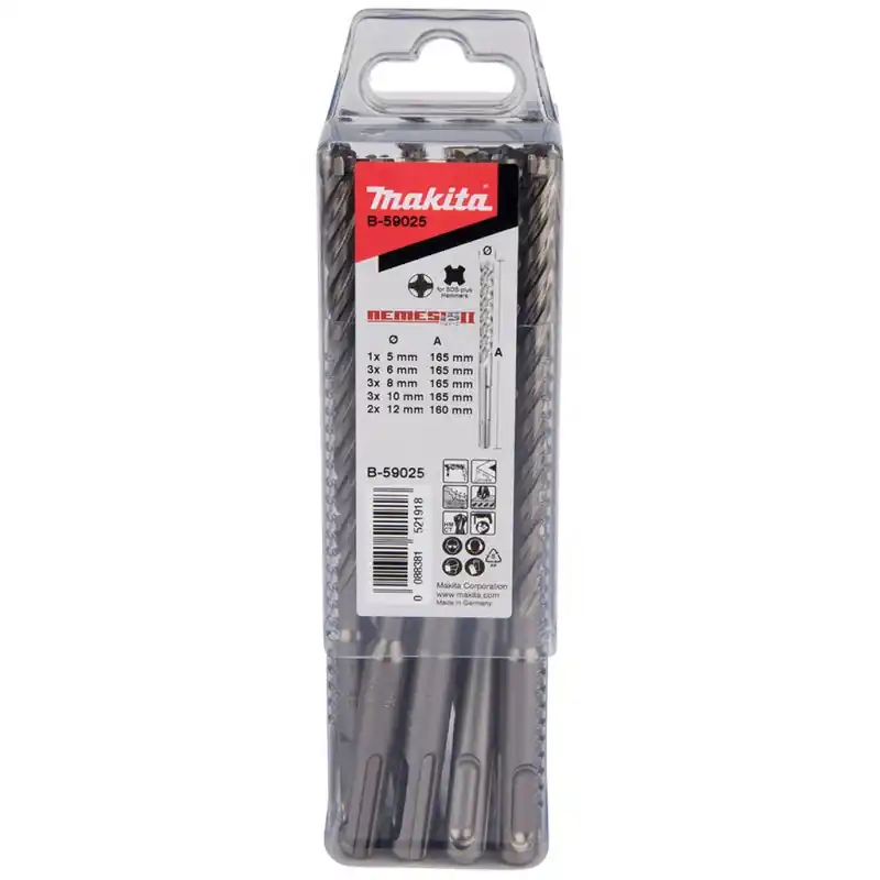 Makita E-14912 NEMESIS 2 SDS+ Hammerbohrer-Satz (12-teilig) Preis Gesenkt