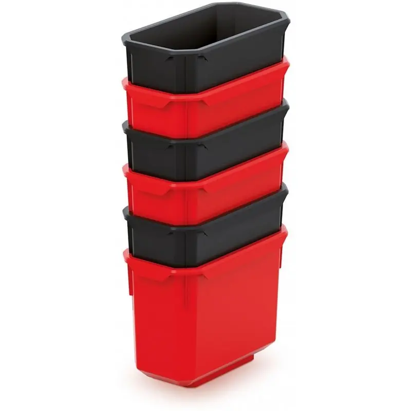 Kistenberg X BLOCK BOX Set mit Werkstattbehältern, 14x7,5x28cm, 6 Stück KXBS148 Direkt Vom Hersteller