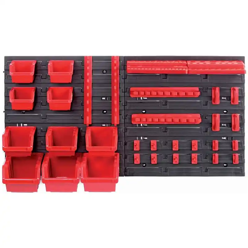 Kistenberg ORDERLINE 10 Set aus Werkstattbehältern und Wandhalterung, 80x16,5x40cm KOR4 Schnäppchen