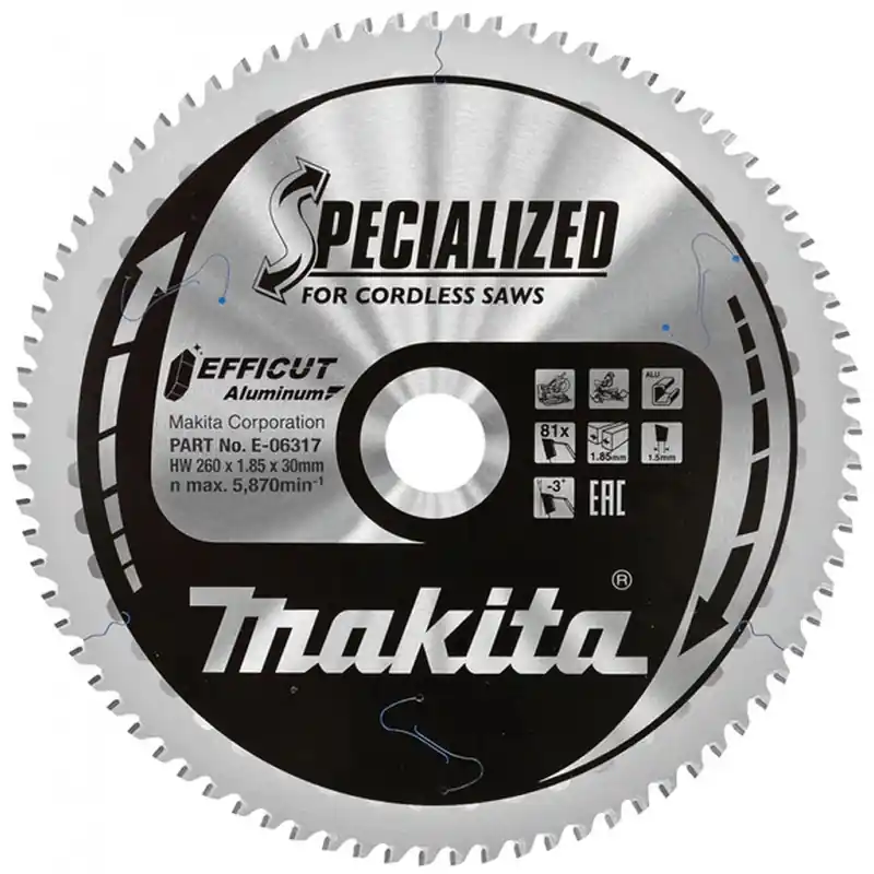 Makita E-06317 TCT Efficut Sägeblatt 260mmx30mm 81Z Schnäppchen